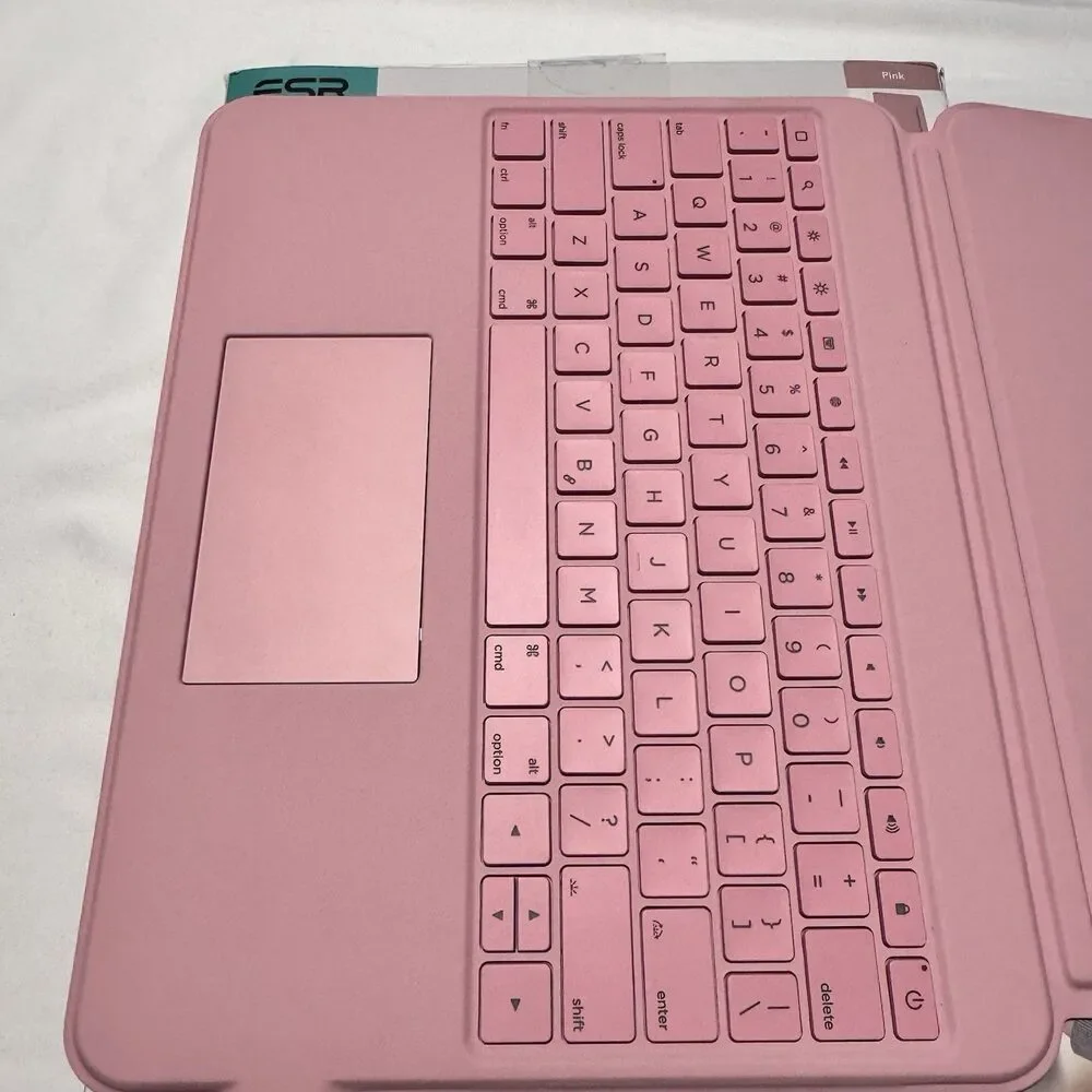 iPad Air 13 Inch Case with Keyboard,EST Ascend,Pink Magnetic Detachable Keyboard